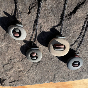 Rock in Rock Duo Necklace by Lakestone Jewelry