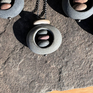 Rock in Rock Trio Necklace by Lakestone Jewelry