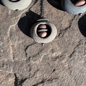 Rock in Rock Trio Necklace by Lakestone Jewelry