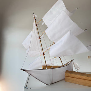 Sailing Ship Kite in White by Haptic Lab