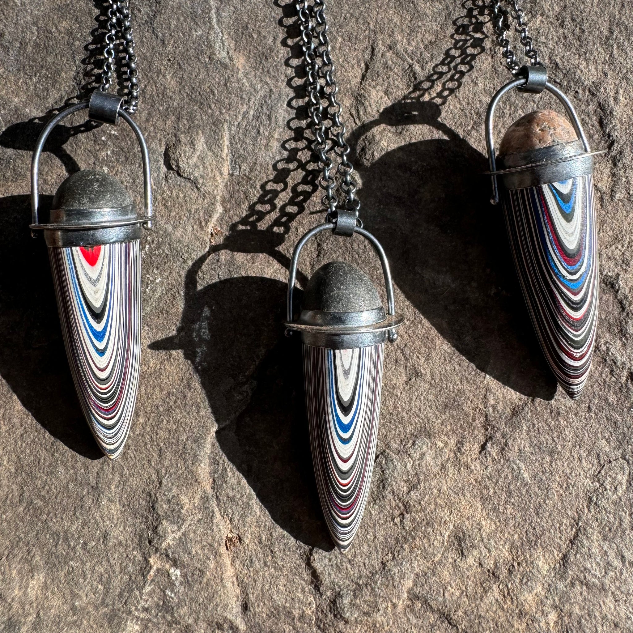 Set Fordite Necklace By Lakestone Jewelry