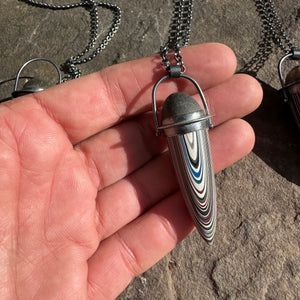 Set Fordite Necklace By Lakestone Jewelry