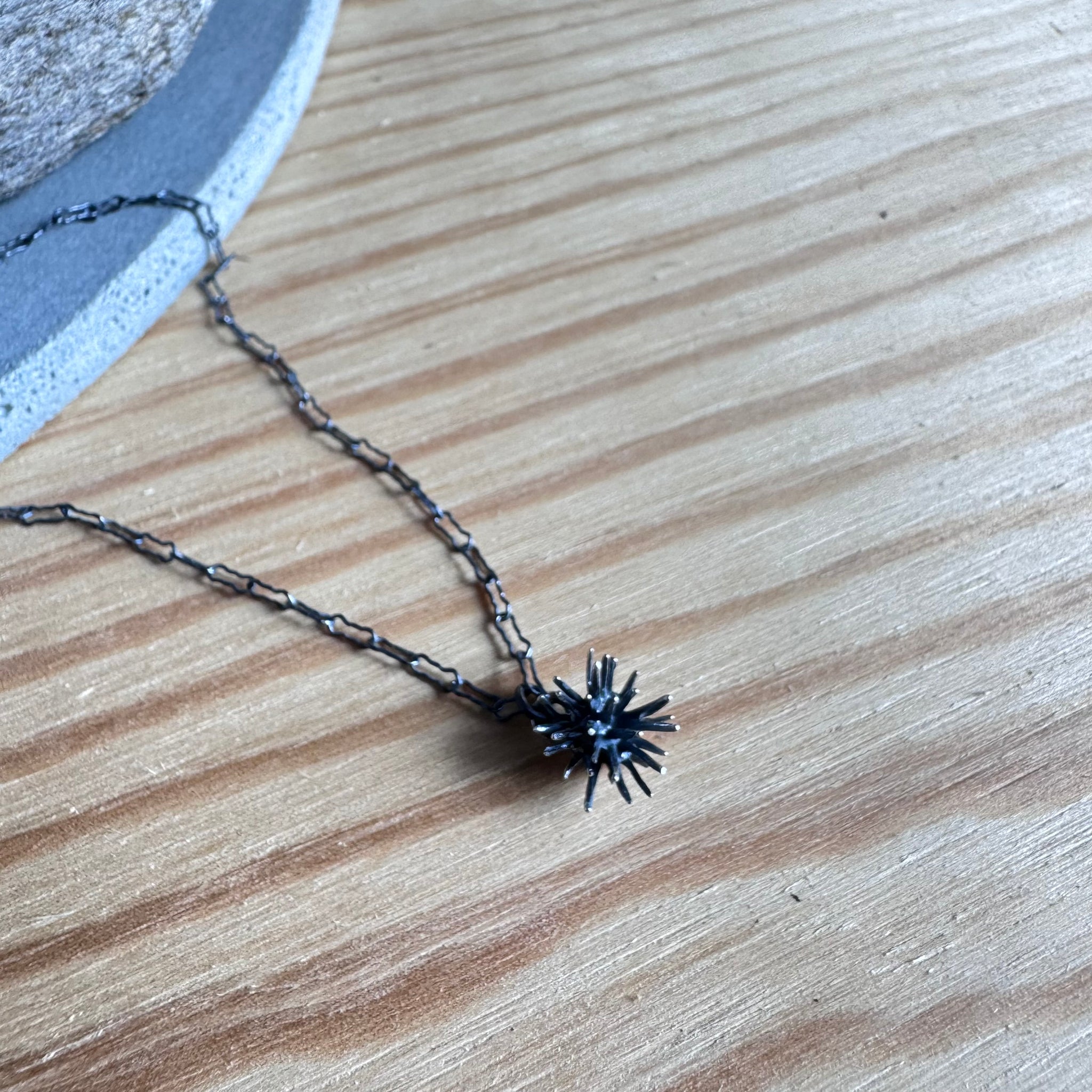 Single Thistle Necklace by Blackwing Metals