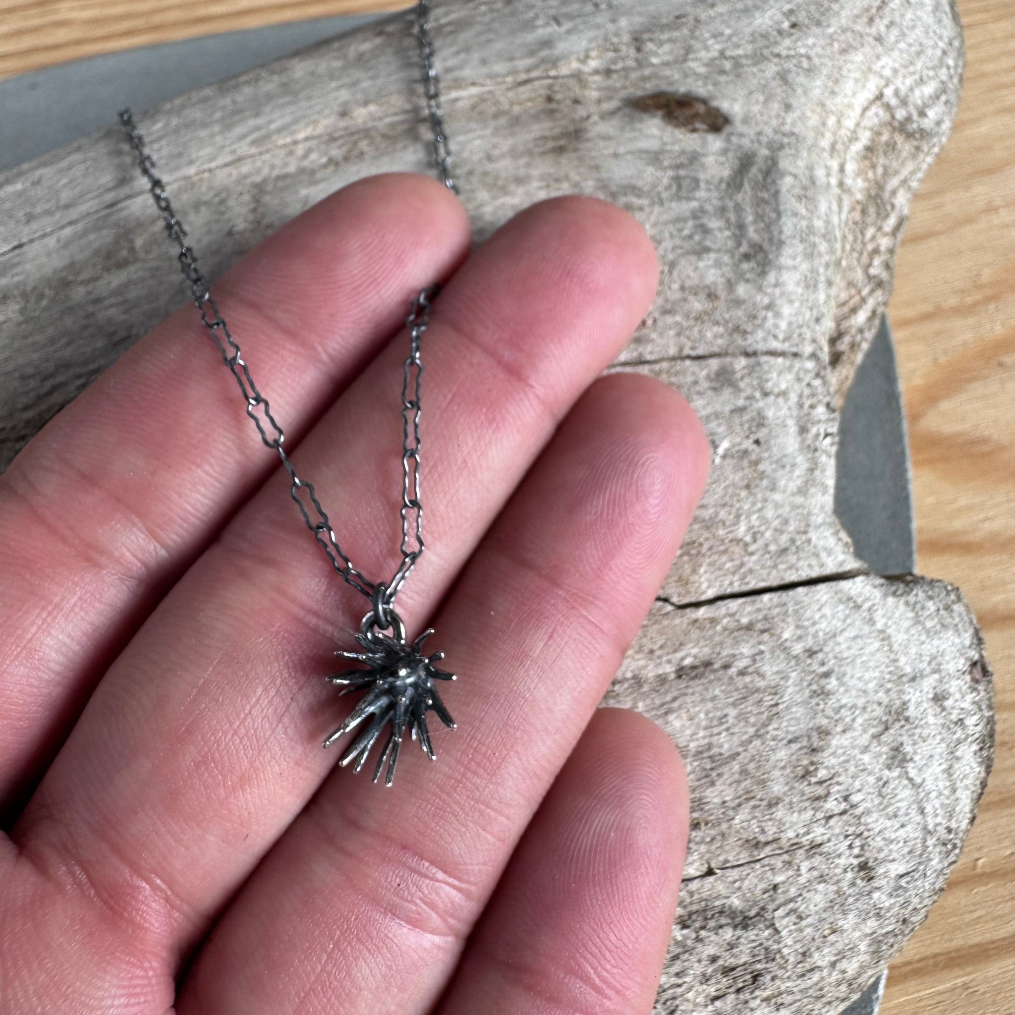 Single Thistle Necklace by Blackwing Metals