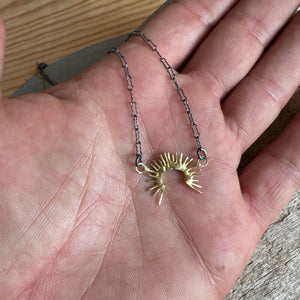 Small Single Burst Necklace by Blackwing Metals