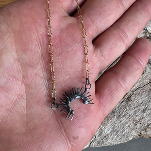 Small Single Burst Necklace by Blackwing Metals