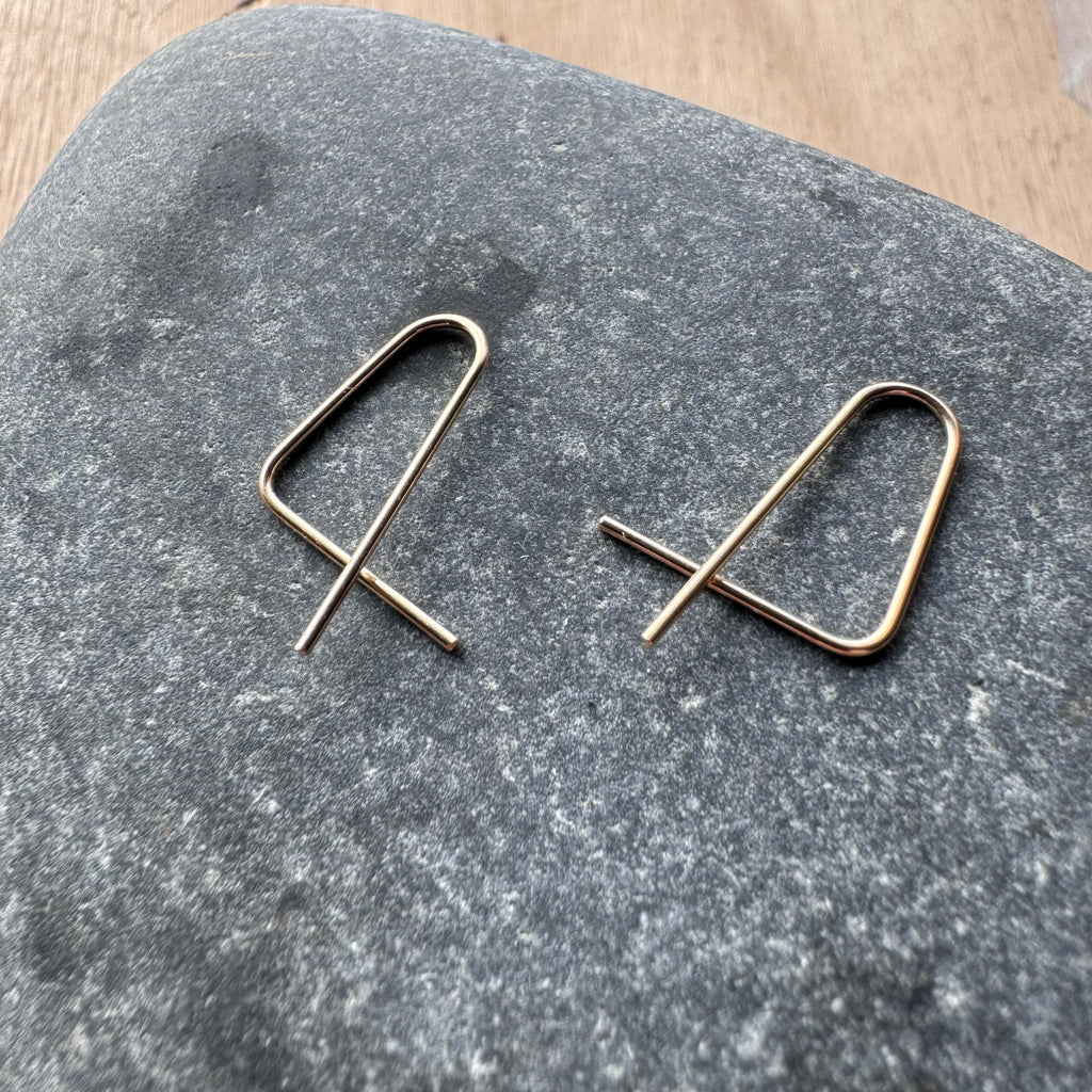 Soft Angle 14 Goldfill Earrings by 8.6.4 Design