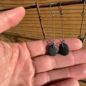 Stick Drop Stone Earrings by Lakestone Jewelry