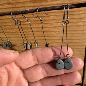 Stick Drop Stone Earrings by Lakestone Jewelry