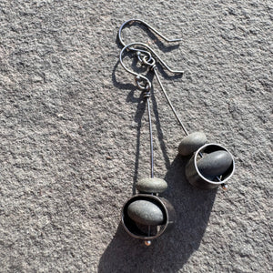 Stone on Stone Earrings by Lakestone Jewelry