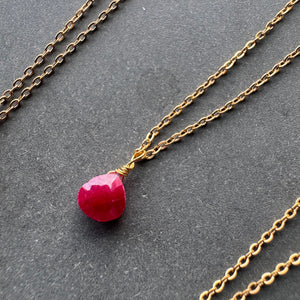 Delicate Teardrop Stone Necklace by RDB