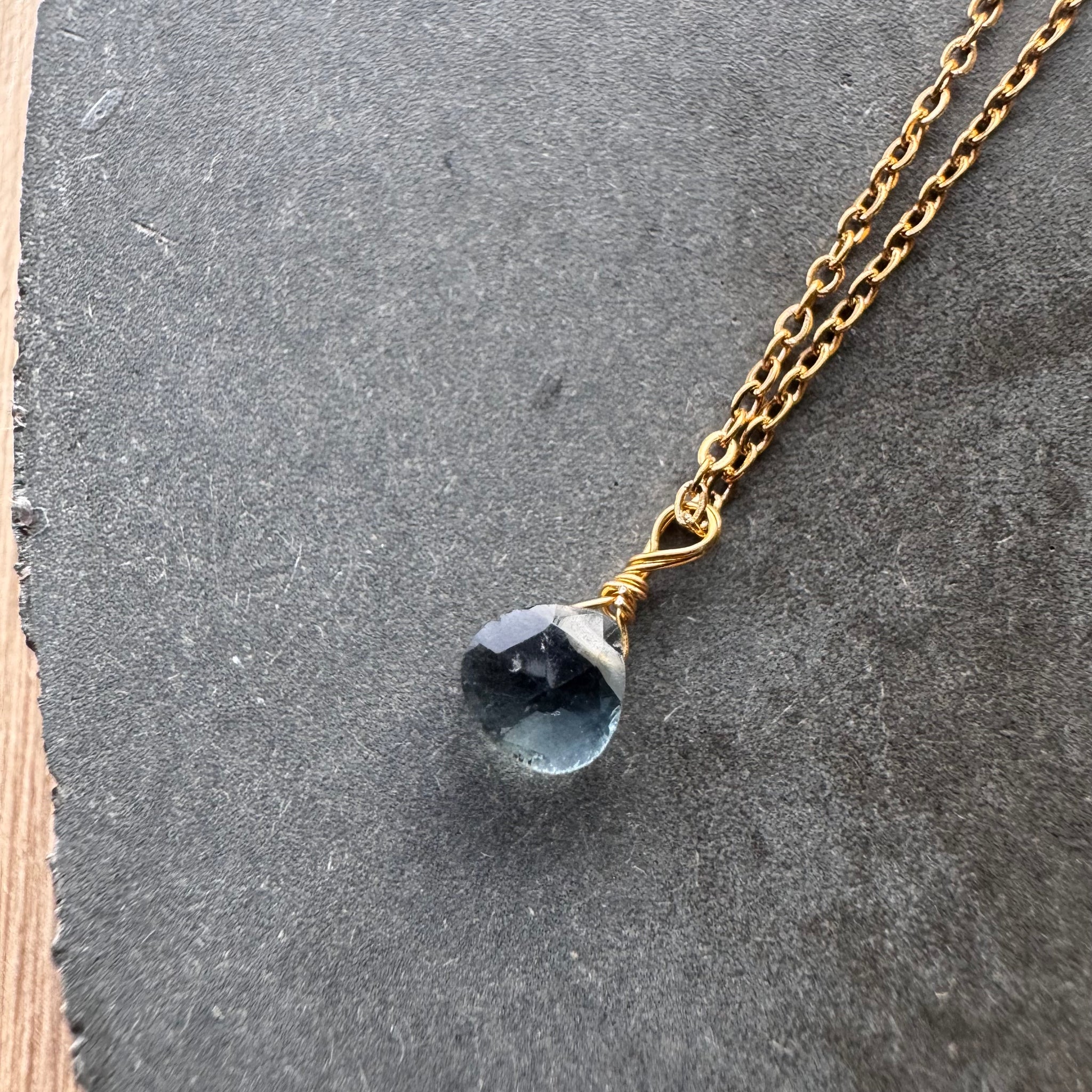 Delicate Teardrop Stone Necklace by RDB