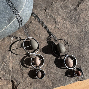 Three Circles Necklace by Lakestone Jewelry