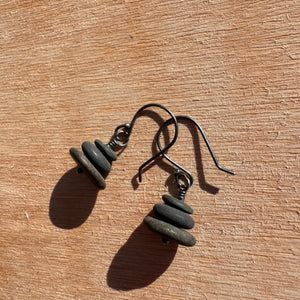 Tiny Cairn Earrings by Lakestone Jewelry