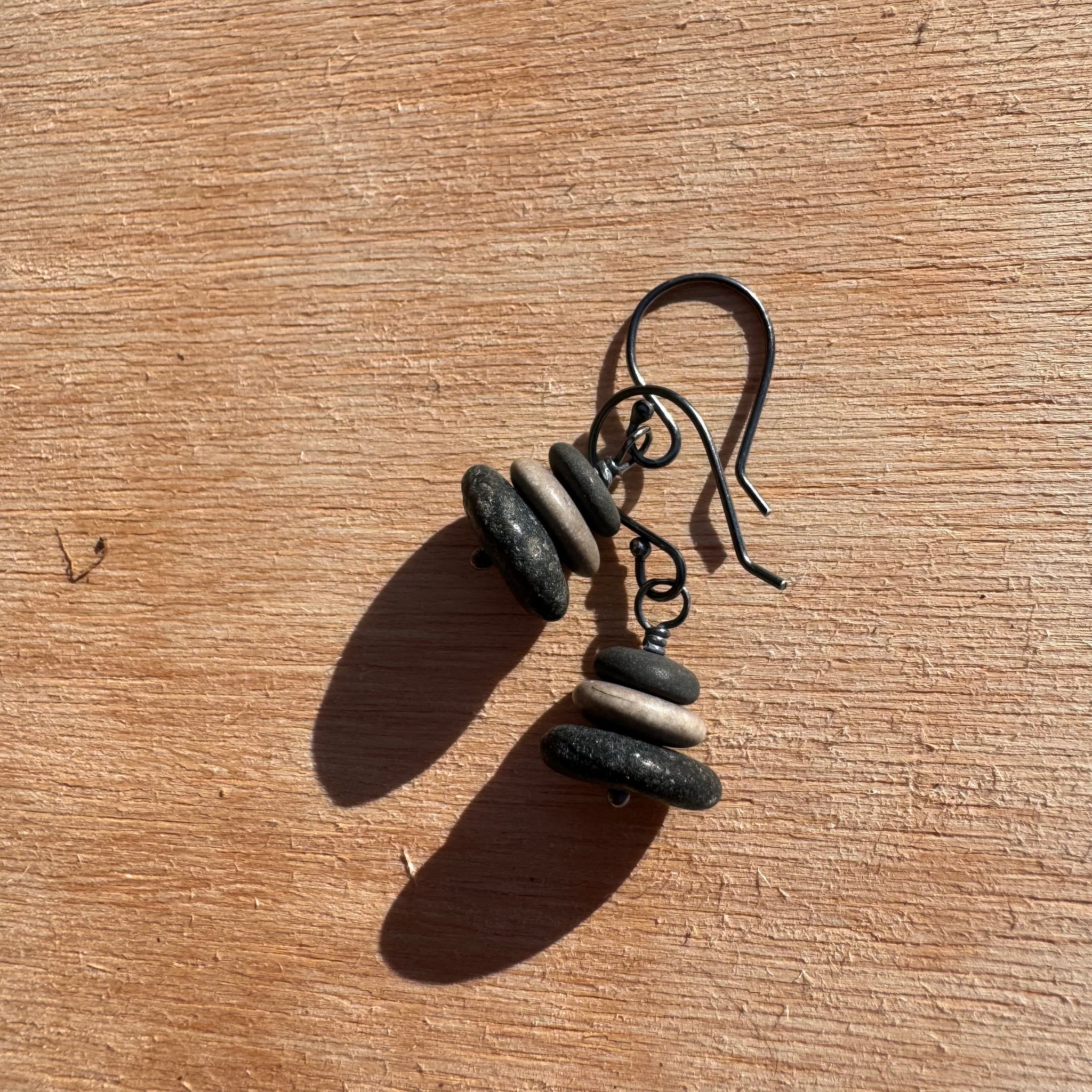 Tiny Cairn Earrings by Lakestone Jewelry