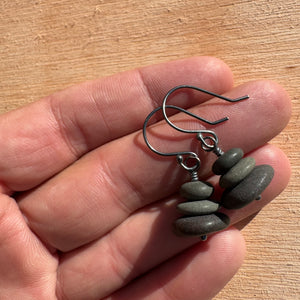 Tiny Cairn Earrings by Lakestone Jewelry