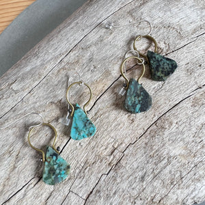 Turquoise Teardrop Earrings by Eric Silva