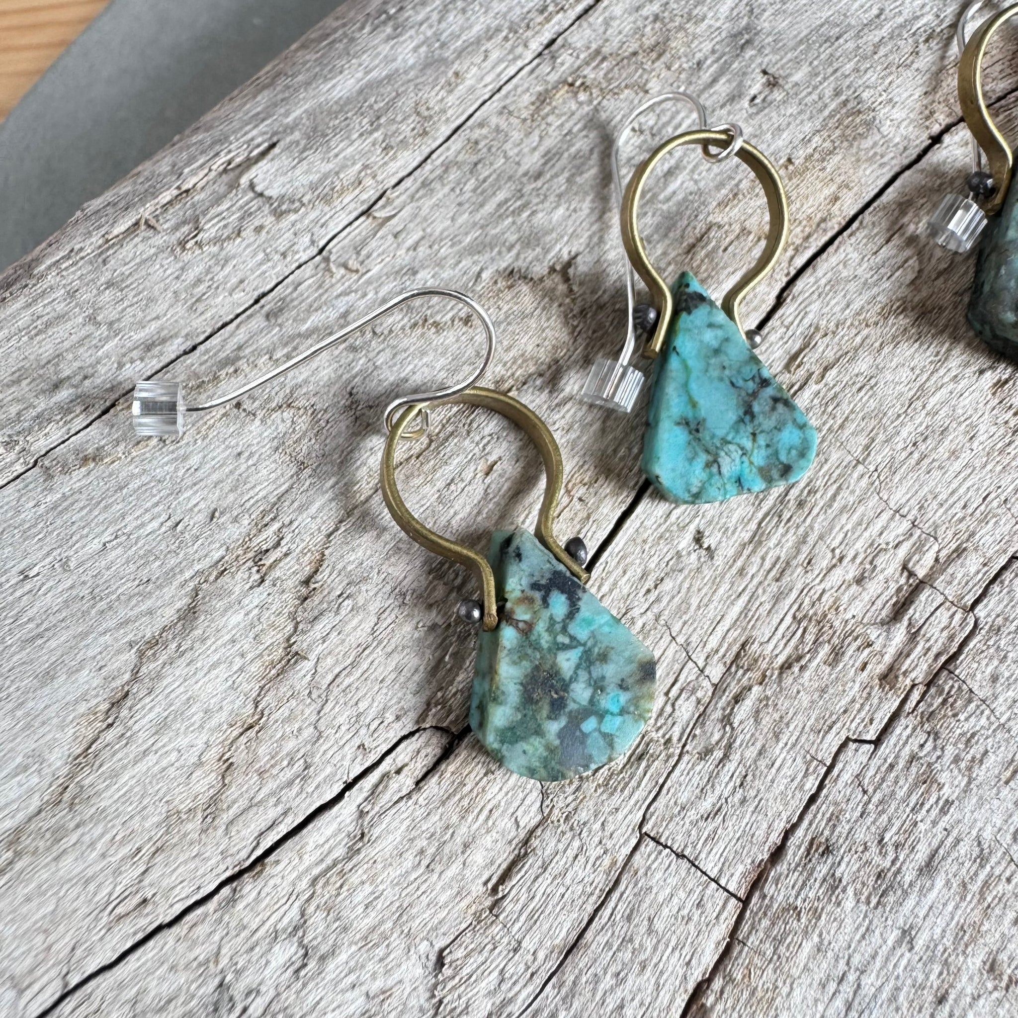 Turquoise Teardrop Earrings by Eric Silva