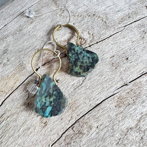 Turquoise Teardrop Earrings by Eric Silva