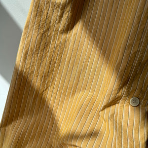 Two way (Reversible) Dress Cotton Linen Stripe in Yellow by Sarahwear