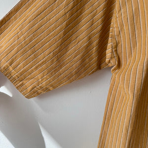 Two way (Reversible) Dress Cotton Linen Stripe in Yellow by Sarahwear
