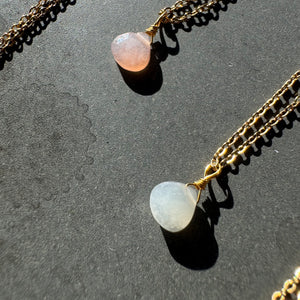 Delicate Teardrop Stone Necklace by RDB 2