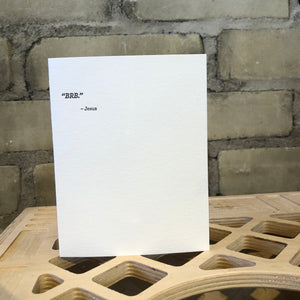 Mild Confessions: BRB Letterpress Greeting Card by Sapling Press - Upstate MN 