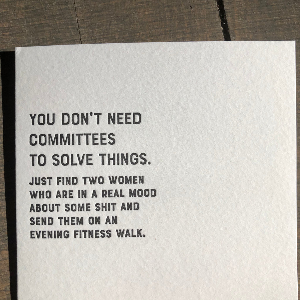 I Declare: Committees Letterpress Greeting Card by Sapling Press - Upstate MN 