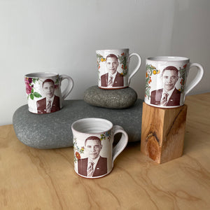 Barack Obama Decorated Ceramic Mug by Justin Rothshank