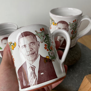 Barack Obama Decorated Ceramic Mug by Justin Rothshank