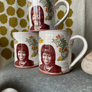 Michelle Obama Decorated Ceramic Mug by Justin Rothshank