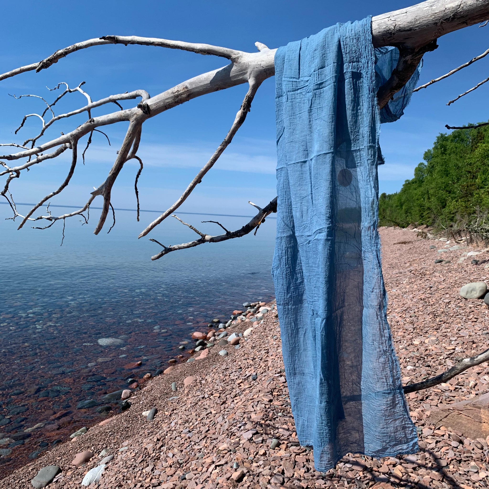 Organic Cotton Scarf in Lake by Scarfshop