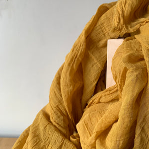 Organic Cotton Scarf in Mustard by Scarfshop