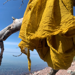 Organic Cotton Scarf in Saffron by Scarfshop