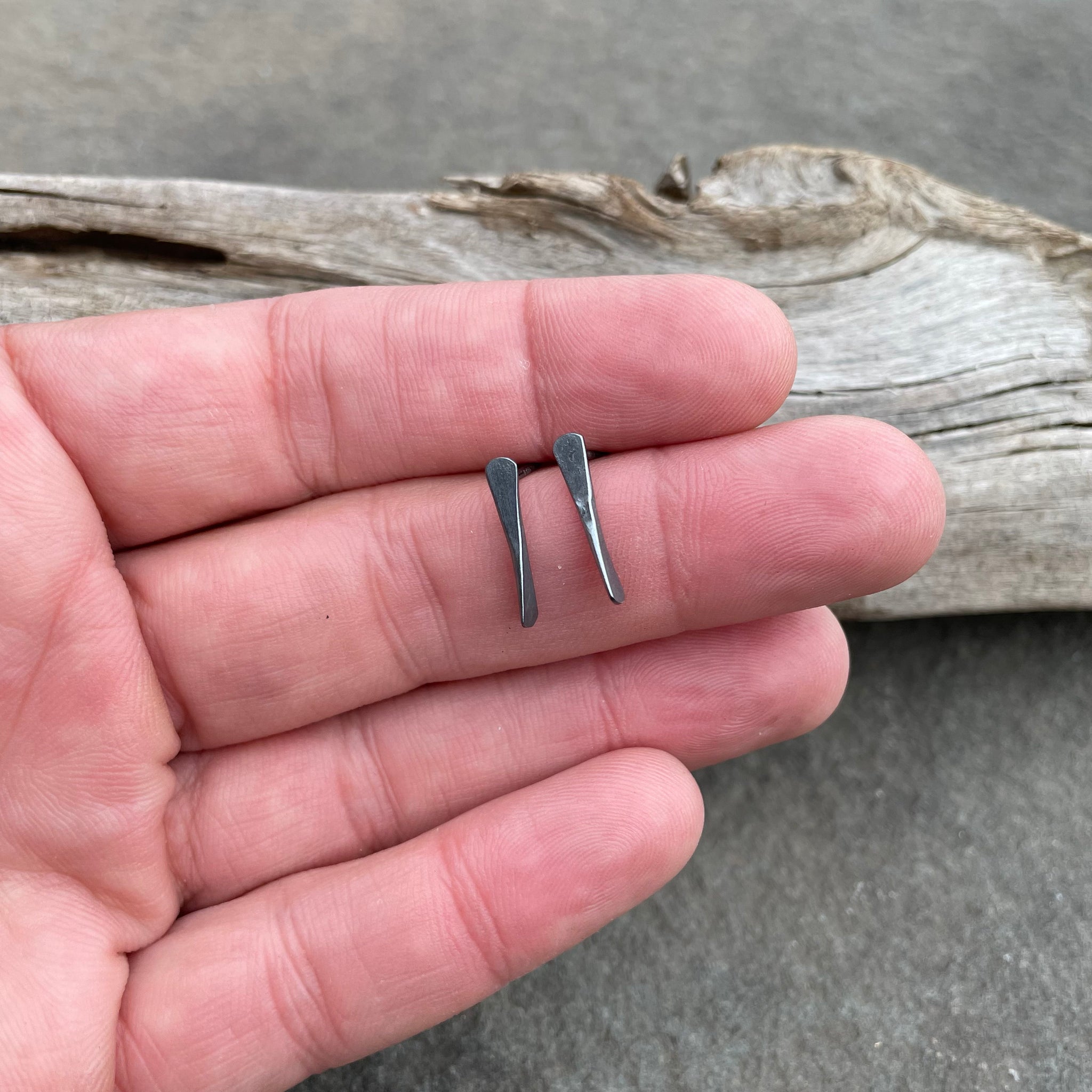 Oxidized Sterling Thorn Earrings by Everart Designs