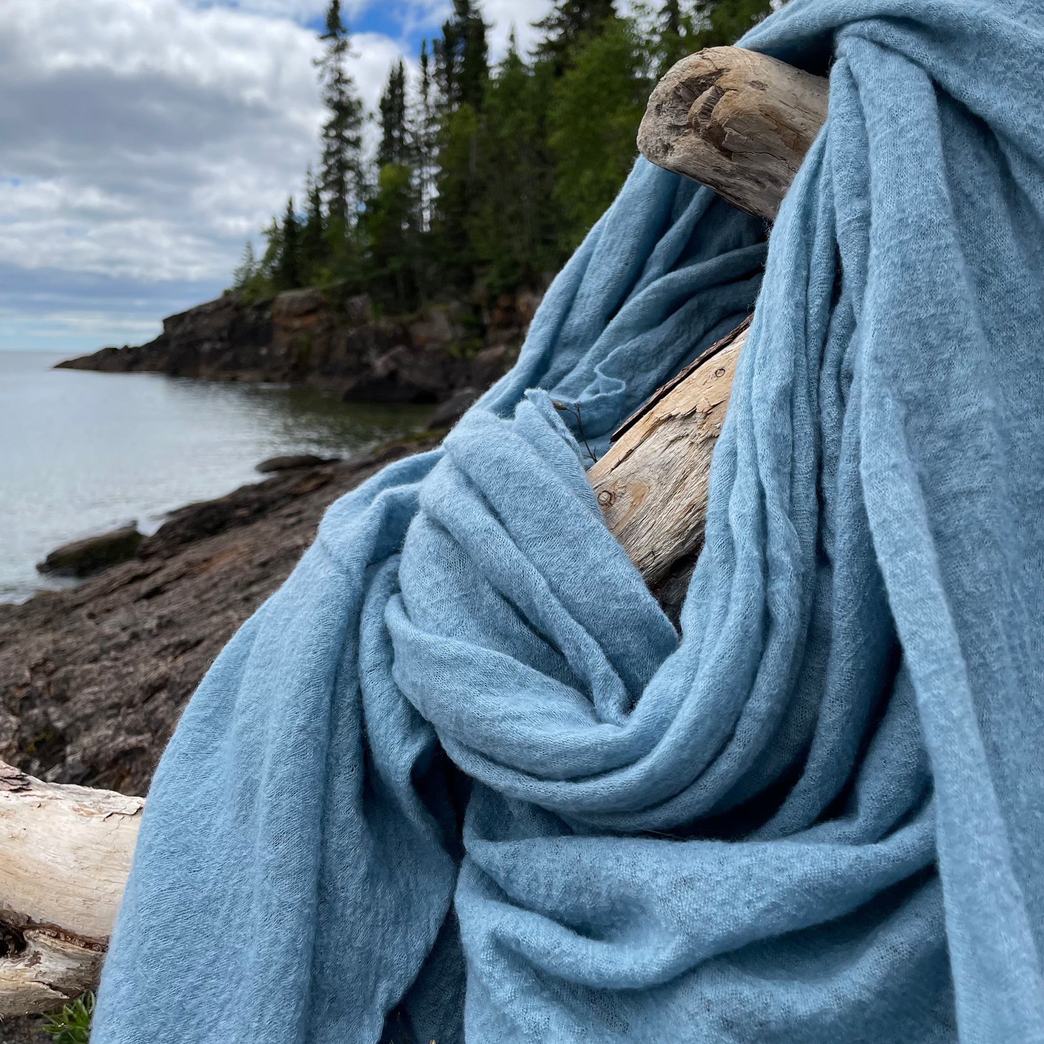 Wool Cloud Scarf in Lake by Scarfshop